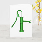 Cartes de voeux pour pompe à eau verte (Fleur jaune)