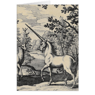 Cartes de voeux pour symbole de licorne mystique