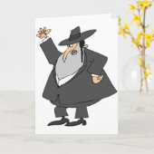 Cartes de voeux Rabbi en colère (Fleur jaune)