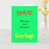 Cartes de voeux Rasta (Fleur jaune)