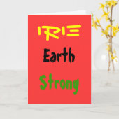 Cartes de voeux Rasta tremblement de terre (Fleur jaune)