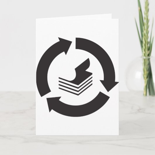 Cartes de voeux Recyclage papier (Devant)