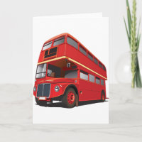 Cartes de voeux Red Double Decker Bus