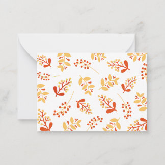 Cartes de vœux rétro à motif floral d'automne 2