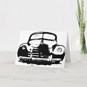 Cartes de voeux Retro Car