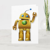 Cartes de voeux Robot conviviales (Devant)