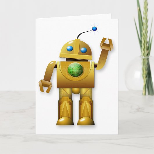 Cartes de voeux Robot conviviales