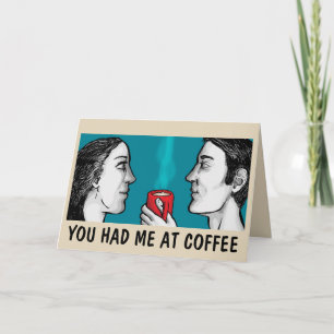 CARTES DE VOEUX ROMANCE AMOUR CAFÉ