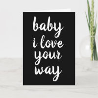 Cartes de voeux ROMANTIQUES BÉBÉ J'AIME VOTRE CHEM