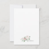 Cartes de voeux Rose Merci (Dos)