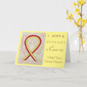Cartes de voeux Rouge et Jaune (Fleur jaune)
