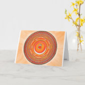 Cartes de voeux Sacral Chakra Mandala (Fleur jaune)
