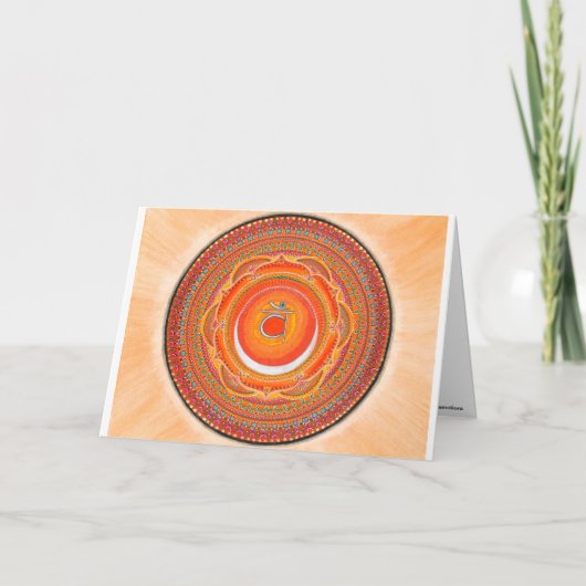 Cartes de voeux Sacral Chakra Mandala (Devant)