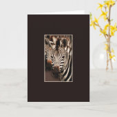 Cartes de voeux safari Zebra (Fleur jaune)