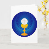 Cartes de voeux saintes d'eucharistie (Fleur jaune)