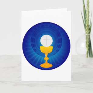 Cartes de voeux saintes d'eucharistie