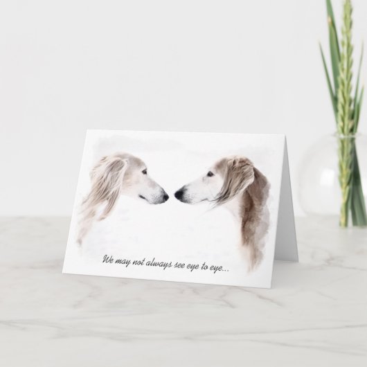 Cartes de voeux Saluki (Devant)