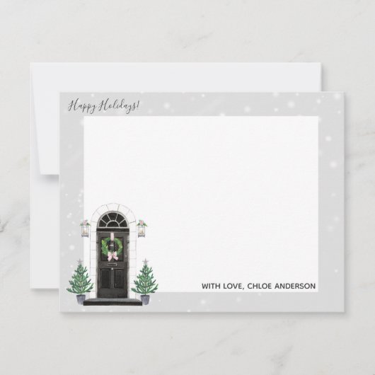 Cartes de vœux scène de porte d'entrée pour les fê (Devant)