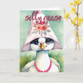 Cartes de vœux Silly Goose Anniversaire Remise de  (Fleur jaune)