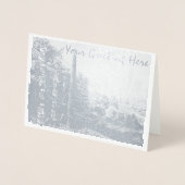 Cartes de vœux souvenir personnalisées en argent d (Devant)