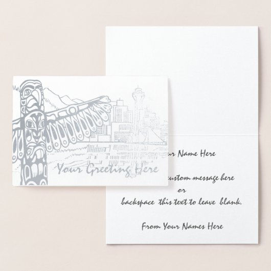 Cartes de vœux souvenir personnalisées en argent d (Affichage)