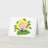 Cartes de vœux Tas de Argent (Devant)
