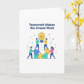 Cartes de vœux Teamwork Makes the Dream Work (Fleur jaune)