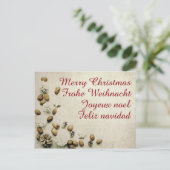 Cartes de vœux thème de Noël avec noix (Debout devant)