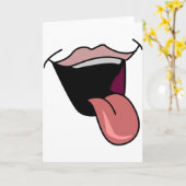 Cartes de voeux Tongue Out (Fleur jaune)