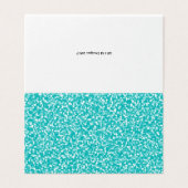 Cartes de voeux turquoises à blanc (Outside Unfolded)