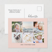 Cartes de vœux universelles personnalisées 6 photo (Devant / Derrière)