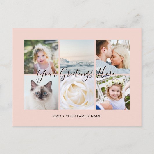 Cartes de vœux universelles personnalisées 6 photo (Devant)