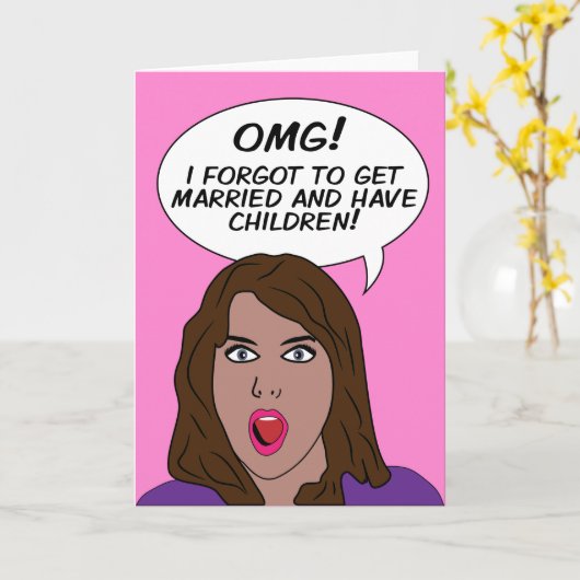 Cartes de voeux vides RETRO COMICS (Fleur jaune)