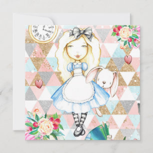 Cartes de vœux vierges Alice au pays des merveille
