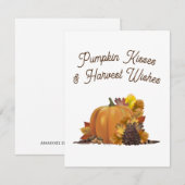 Cartes de voeux vierges bons thanksgivings (Devant / Derrière)