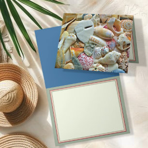 Cartes de vœux vierges Collection de coquillages d