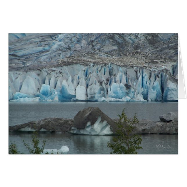 Cartes de voeux vierges du glacier de l'Alaska (Devant horizontal)