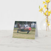 Cartes de voeux vierges "Old Plane" (Fleur jaune)