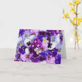 Cartes de vœux vierges Pensées Fleurs de printemps (Fleur jaune)