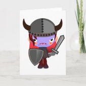 Cartes de voeux Viking violet Vampire (Devant)