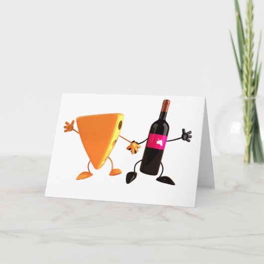 Cartes de vœux vin et fromage (Devant)