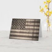 Cartes de voeux vintage American Flag (Fleur jaune)