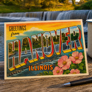 Cartes de vœux vintage Hanover Illinois