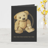 Cartes de voeux vintage Teddy Bear (Fleur jaune)
