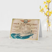 Cartes de voeux vintages d'aviation (Fleur jaune)