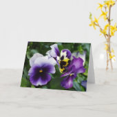 Cartes de voeux Violet (Fleur jaune)