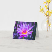 Cartes de voeux Violet Lavender Water Lily Note (Fleur jaune)