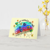 Cartes de voeux Whimsical Catholique (Fleur jaune)