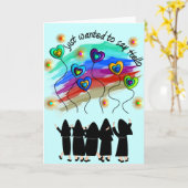 Cartes de voeux Whimsical Catholique (Fleur jaune)