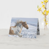 Cartes de voeux Wild Horse (Fleur jaune)
